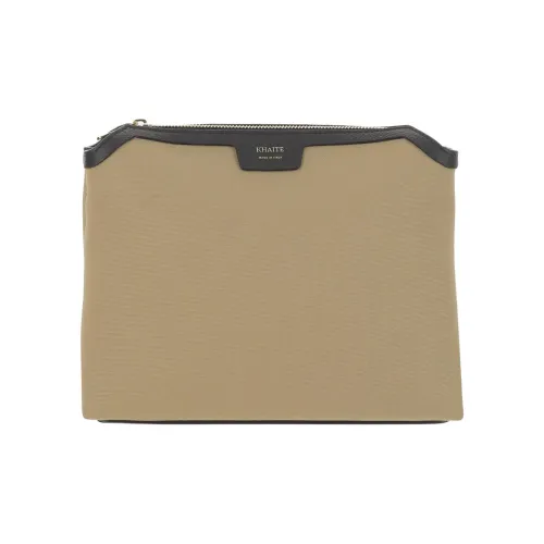 KHAITE Lina Холст Сумка через плечо Женская Бежевая и Черная