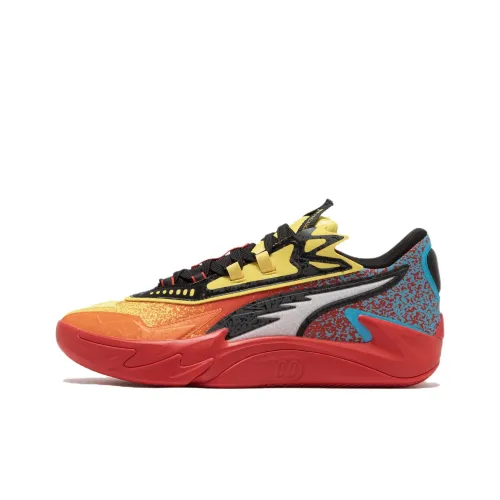 PUMA Баскетбольные кроссовки Low Топ Riki Оранжевый/Speed Желтый Унисекс