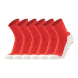 Носки Crew с резиновым хватом, красные, упаковка из 6 пар.