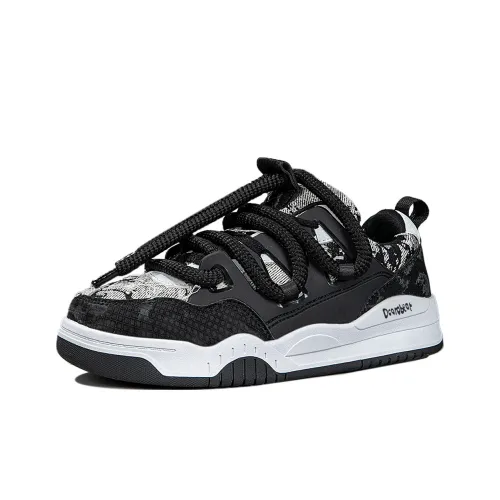 Budding Bear Slip-resistant Abrasion-resistant Low-top Skateboard Shoes Unisex Black Буддинг Беар Противоскользящие Износостойкие Низкие Кеды для Скейтбординга Унисекс Черные