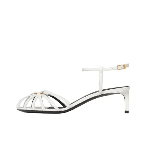 CELINE Lambskin One Strap Sandals 5cm Женские Белые