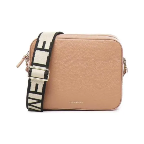 COCCINELLE Сумка через плечо из коровьей кожи маленькая женская телесного цвета