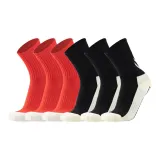 Носки для футбола Gripper, высокие, 6 пар (3 красные/3 черные)
