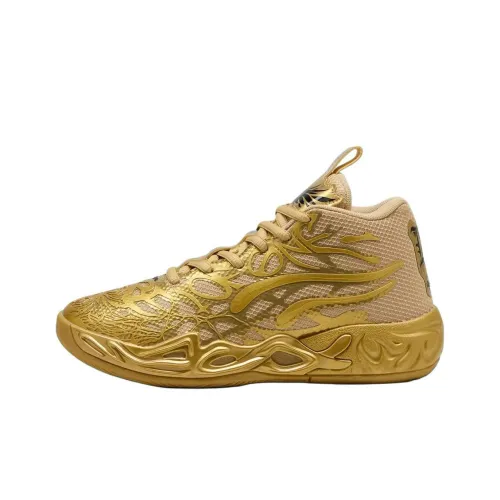 PUMA MB.04 Баскетбольные кроссовки High Топ Золотые Мужские