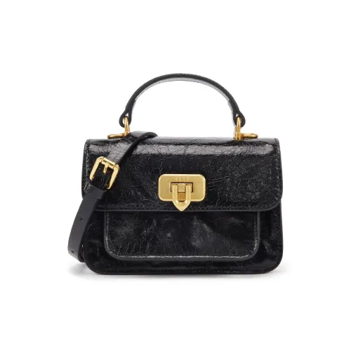 ELLE Масляный воск верхний слой из коровьей кожи одна ручка сумка через плечо маленькая женская черный слоновая серый анкора красный белый