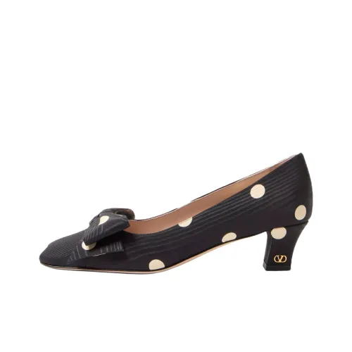 Valentino BOWOW Грубый каблук Высокие каблуки 4,5 см Женские Черный