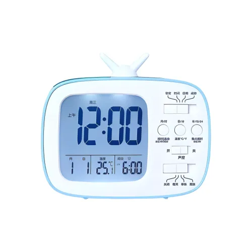 Nolros Смола Электронный Механизм Будильник Унисекс Белый