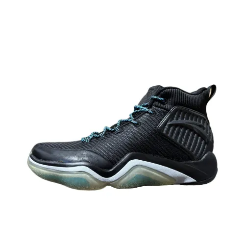 ANTA UFO1,0 Slip-Resistant Thermal Quick-Drying High-Top Basketball Shoes Men's Black Blue Анта UFO1,0 Противоскользящие Термальные Быстросохнущие Высокие Баскетбольные Кроссовки Мужские Черный Синий