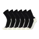 Носки Crew с резиновым хватом, черные, упаковка из 6 пар.