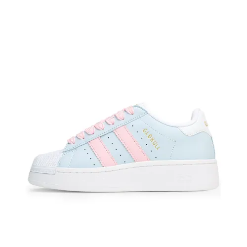 GLO BULL Нижняя юбка устойчивая к истиранию дышащая низкий топ кеды для скейтбординга женские бамбуково-лунный синий