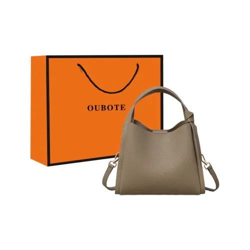 OUBOTE Корова Кожа Сумка Стандартная Женская Слон Серый Слоновая Кость Белый