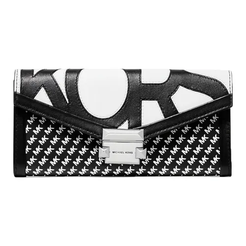 MICHAEL KORS MICHAEL KORS Luggage Collection Кожа Кошелек Женские Черный Белый