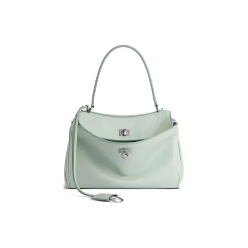 Balenciaga Rodeo Гладкая Телячья Кожа Одно Плечо Сумка Маленькая Женская Зеленая