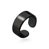 Серьги Attitude с зажимом, черные и белые, одиночные (черный)