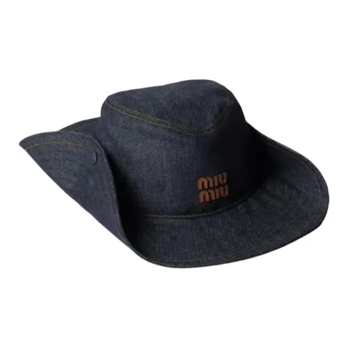 MIU MIU Хлопок Шапки и Кепки Женские Индиго