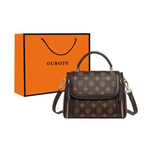 OUBOTE Сумка из синтетической кожи женская кофейного цвета