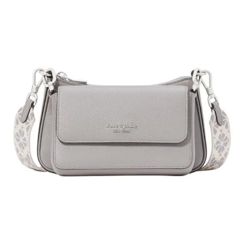 Kate Spade Сумка через плечо из коровьей кожи среднего размера женская цвет дождевой облачный серый