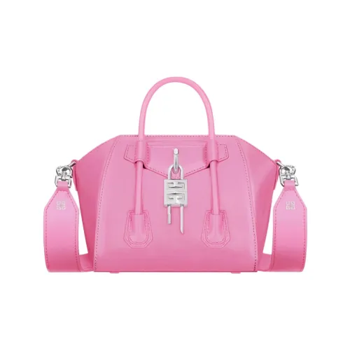 Givenchy Antigona Lock Телячья кожа Сумка через плечо Мини Женская Розовая