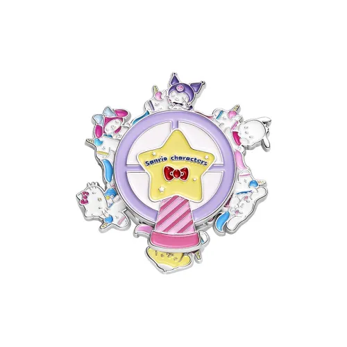 TIDECOLOR x Sanrio Коллекция вращающегося деревянного коня Мультяшная брошь Рюкзак Булавка Мерч по IP