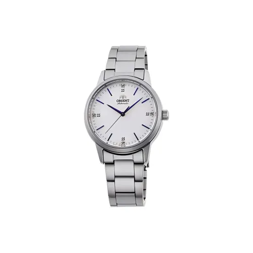 ORIENT Автоматический Механический Механизм Нержавеющая Сталь Ремешок Часы 32 мм Женские Часы Белый Циферблат