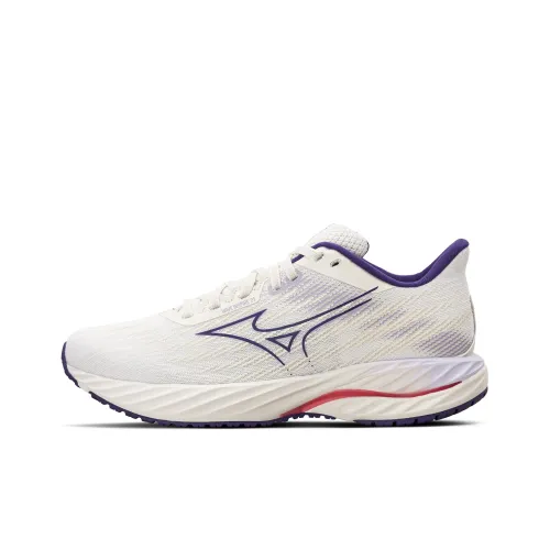 Mizuno Беговые кроссовки Низкий верх Белый/Фиолетовый/Розовый Женские