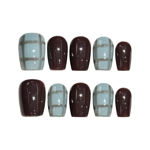 SHANGSHIQIN Шахматный узор Осветляющий Синий Элегантность Короткий Броня 20 мм Короткий LADDER Синий Однотонный