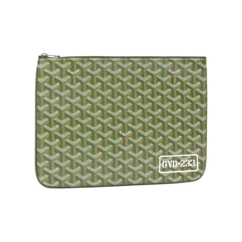 GOYARD Холст и кожа Сумка для туалетных принадлежностей сумка для хранения клатч среднего размера унисекс хаки