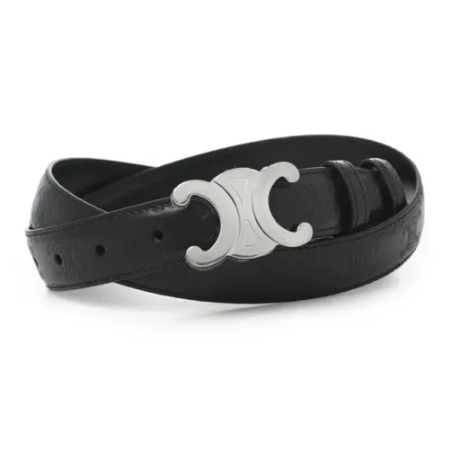 CELINE Телячья кожа Кожаные ремни Мужской Черный Ширина 2,5CM