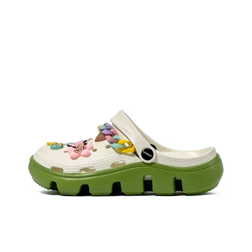 OUBT kiss Сладкий стиль Цепочка Аксессуары Сабо Женские Белый Зеленый