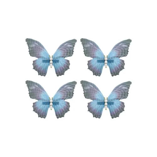 ROYALSASA Шелковый шифон искусственная жемчужина заколки для волос женские