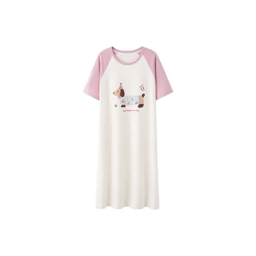 Shivs Ночная сорочка Женская Розовая Белая