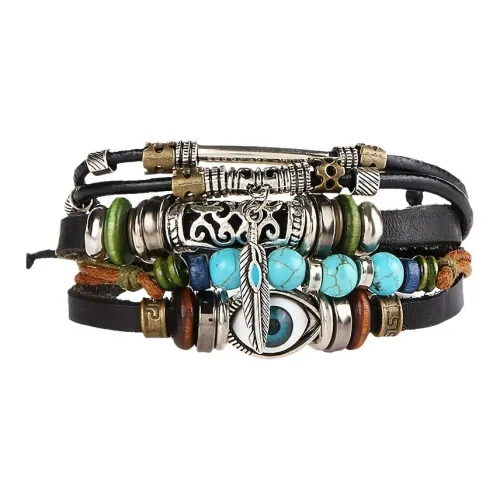 KRNE Кожа Многослойный Браслет Унисекс