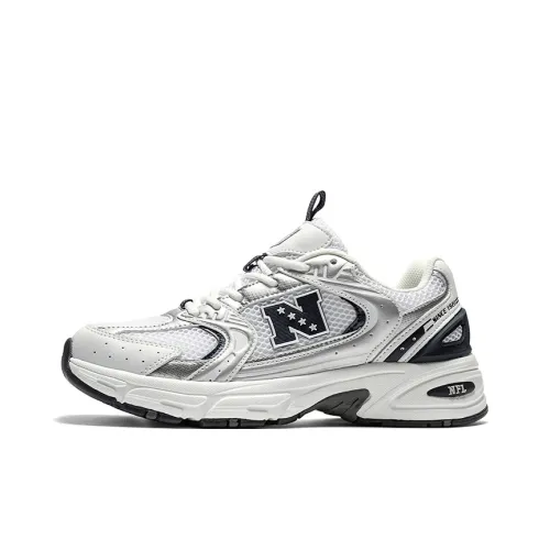 NFL Runner Low Топ Повседневный Городской Коммутирование Беговые кроссовки Унисекс Серебряный