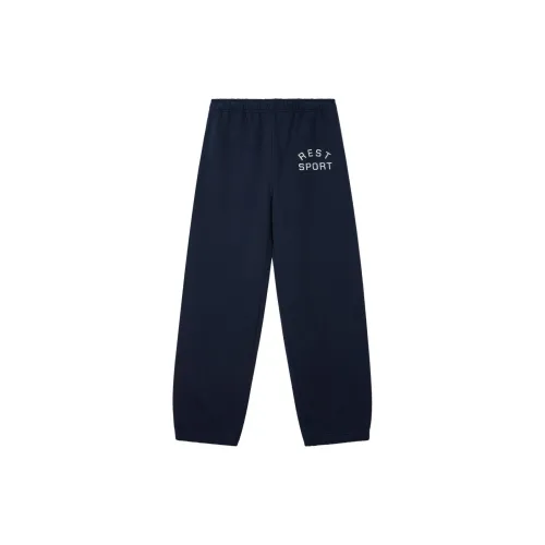 Rest Recreation SS25 RS Свитшот Брюки Вязаные Спортивные Штаны Унисекс Темно-Синий Морской Синий
