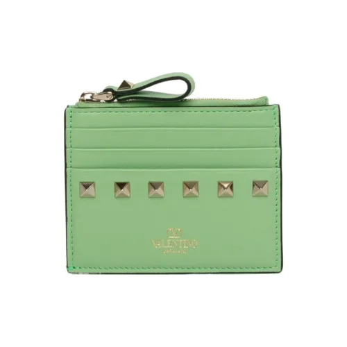 Valentino Rockstud Коровья кожа Держатель для карт Женские Зеленый