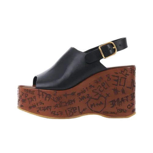 Chloe Maxime One Ремешок Сандалии 8 см Женские Черный Коричневый