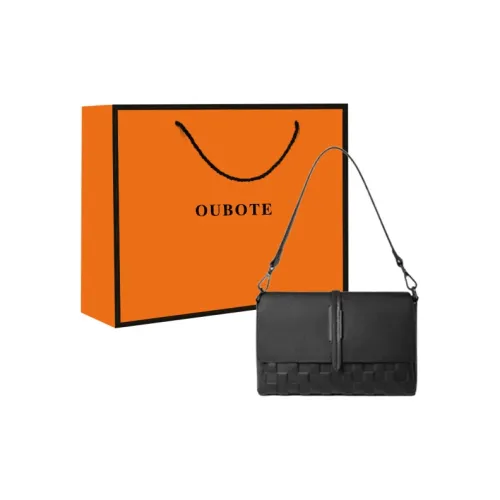 OUBOTE Сумка через плечо из коровьей кожи стандартная женская слоновая серый ночной черный