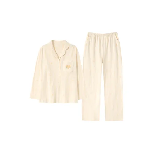 Пижамный комплект Cotton Gene женский цвет экрю