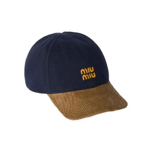MIU MIU Хлопковые кепки унисекс синие