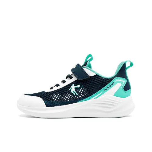 QIAODAN Дышащий Легкий Амортизация Низкий Топ Детская Беговая Обувь Темно-Синий