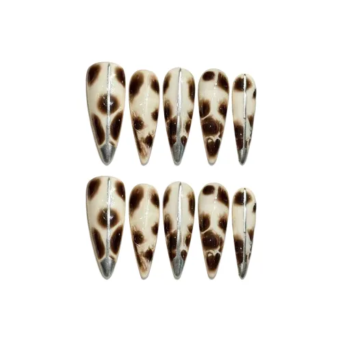 SHANGSHIQIN Mature Леопардовый принт Elegance Brightening Nail Art 25mm Миндаль Тигр Кожа Однотонный