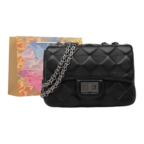 BRINCH ПУ (полиуретан) Сумка через плечо маленькая женская черная