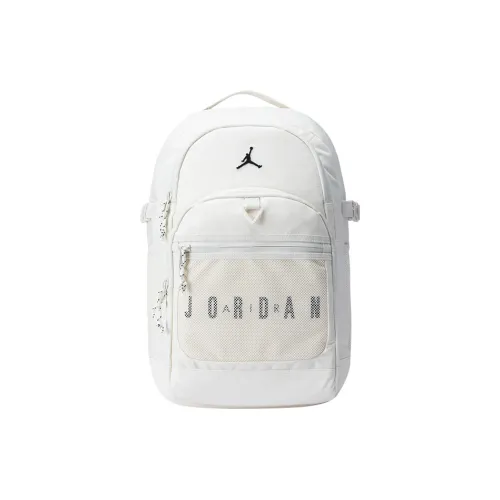 Джордан Полиэстер Рюкзак Повседневная Сумка Обычная Унисекс Айвори Белый
