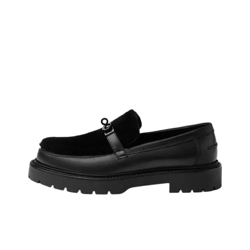 HERMES Icone Лоферы Мужской Черный