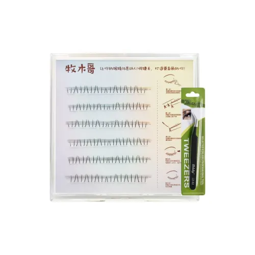 MUMUGE Самоклеящийся Без клея Кошачья лапа Милый Кошачья лапа Нижний сегмент ресниц Сегментированный Один кластер 48 пучков Коробка+Пинцет