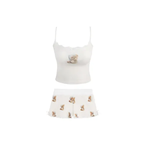 OEING Медвежонок Майка и Шорты Женские Пижамные комплекты