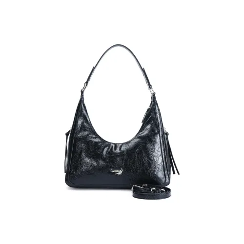 Крокодил Коровья кожа Сумка через плечо Стандартная Женская Черный Белый Бургунди