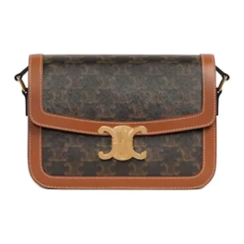 CELINE Сумка через плечо из коровьей кожи Mini Женская Коричневая