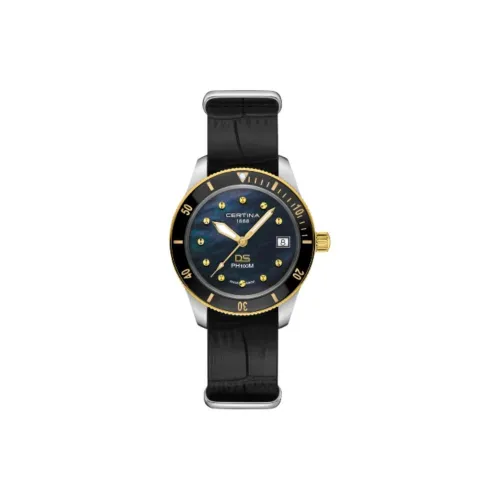 Certina DS PH100M Lady Collection Кварцевый механизм Женские часы Часы 37,5 мм Черный циферблат