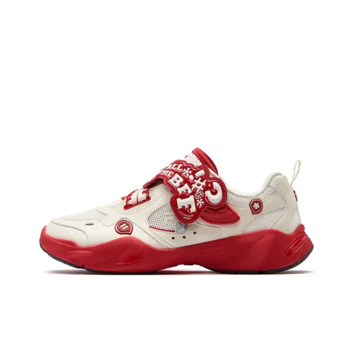 FILA FUSION EVA SLIM Waterdrop Shoes Вишня Цветовая схема Амортизация Низкий Топ Повседневный Женские Белый Красный